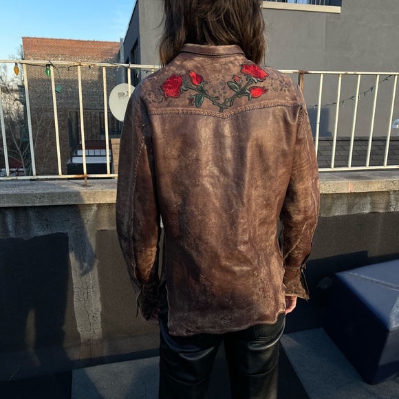 Custom Handmade Leather Shirt - Picture 4 of 5